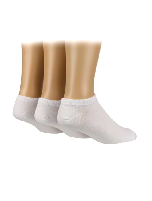 Glenmuir 3 Pack Trainer Sock White