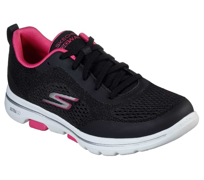 Skechers Go Walk 5 Exquisite Black Pink Griggs