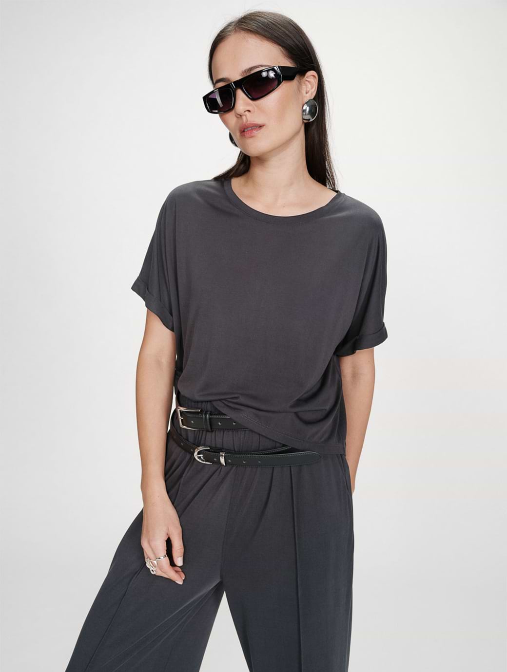 Grace & Mila Women's Parma Oversized Modal T-shirt Marine