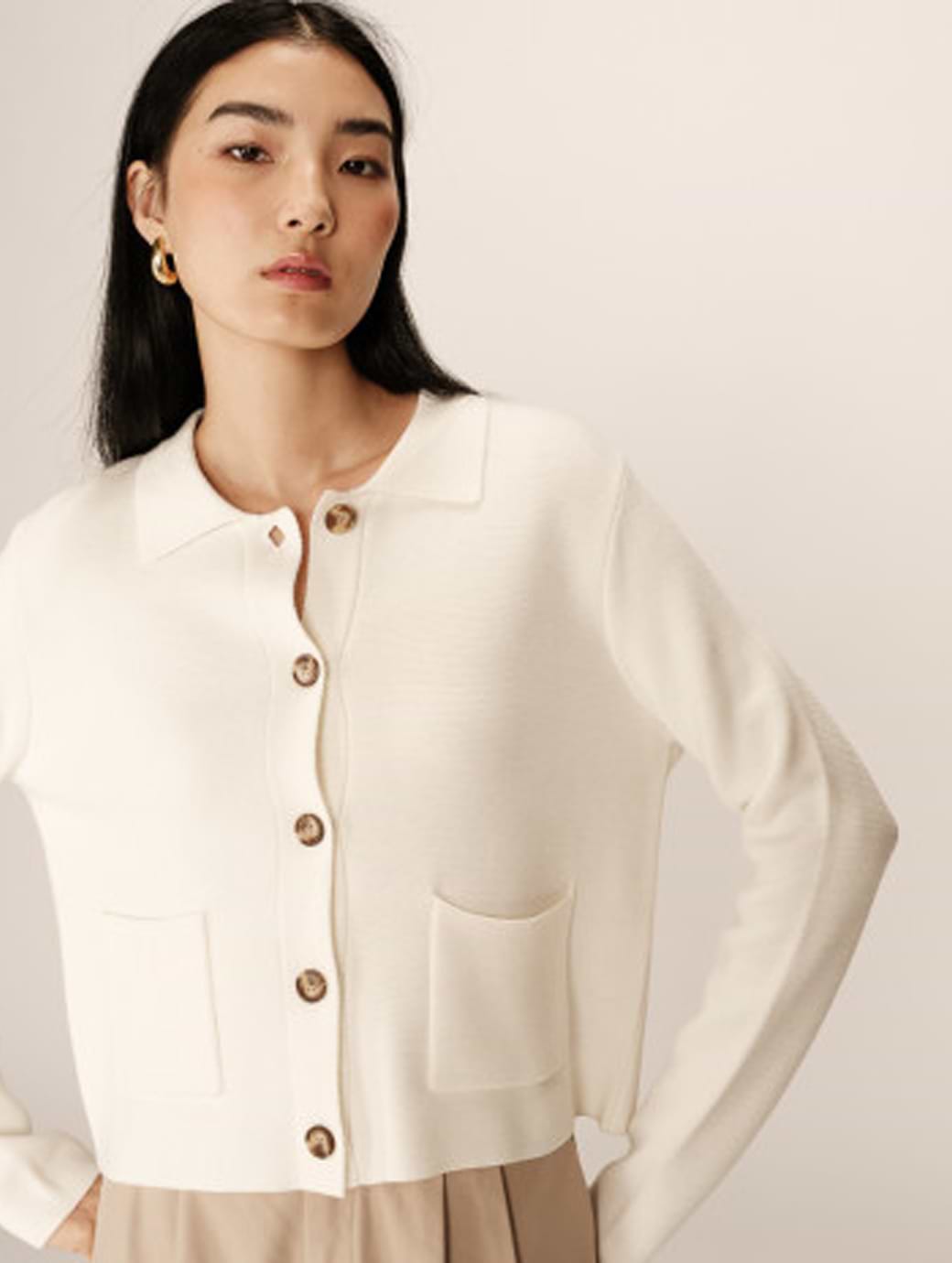 Grace & Mila Pam Cardigan Ecru