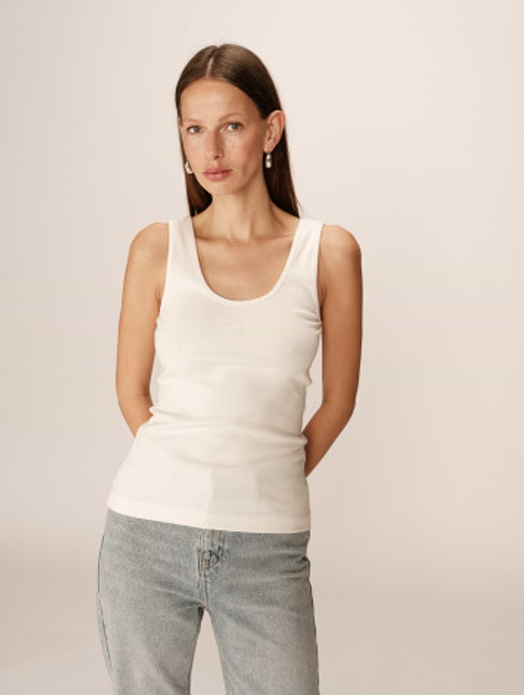 Grace & Mila Prince Vest Top Ecru