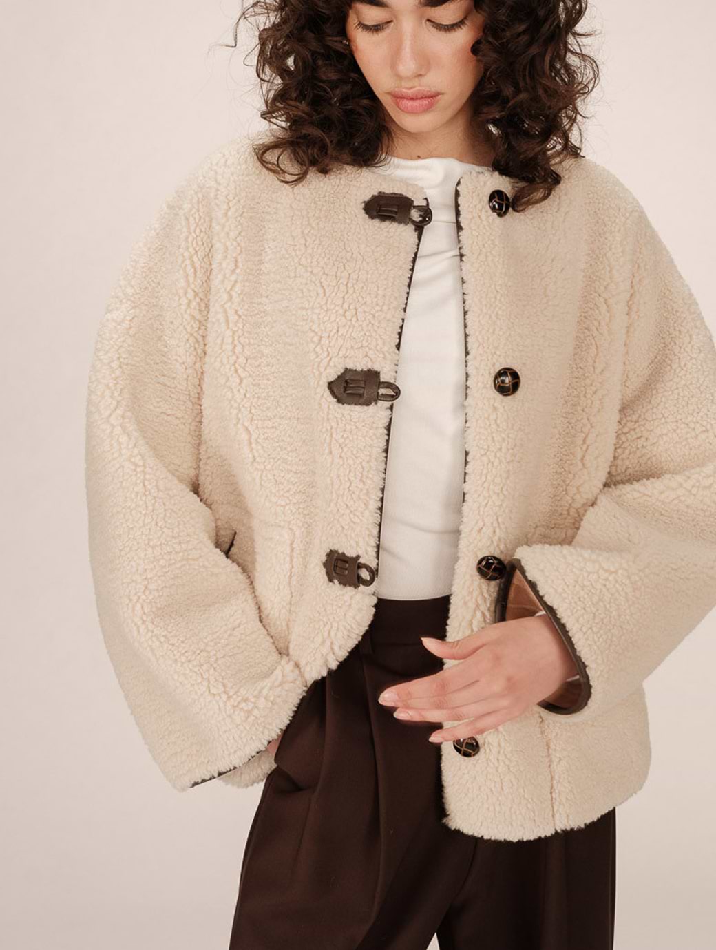 Grace & Mila Women's Simon Coat Ecru