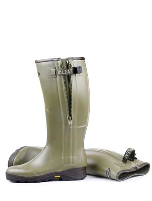 Gumleaf Unisex Royal Zip Gumboot Olive Green