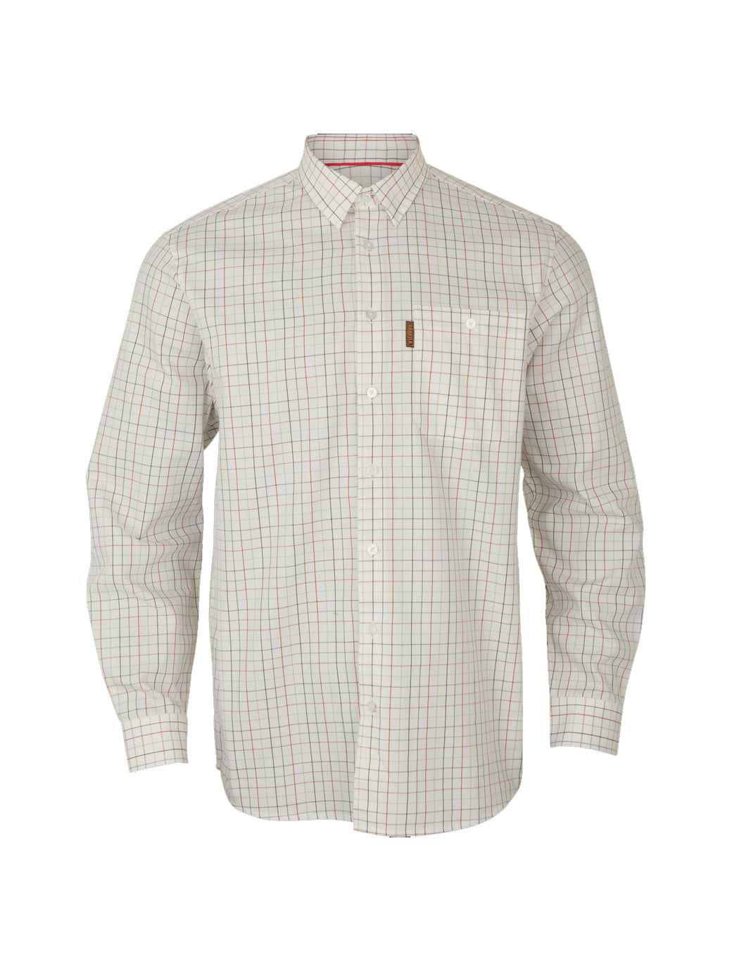 Härkila Men's Allerston Long Sleeve Shirt Bloodstone Red/White