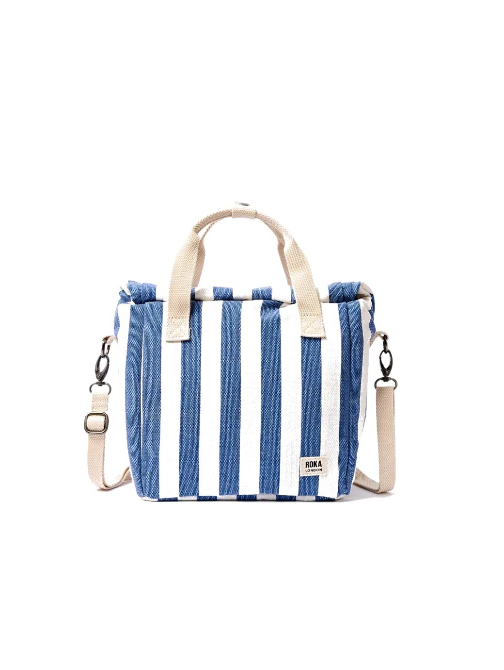 Roka London Hampstead Lunch Bag Denim Stripe