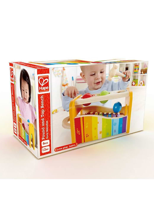 Hape early melodies pound and tap bench shop