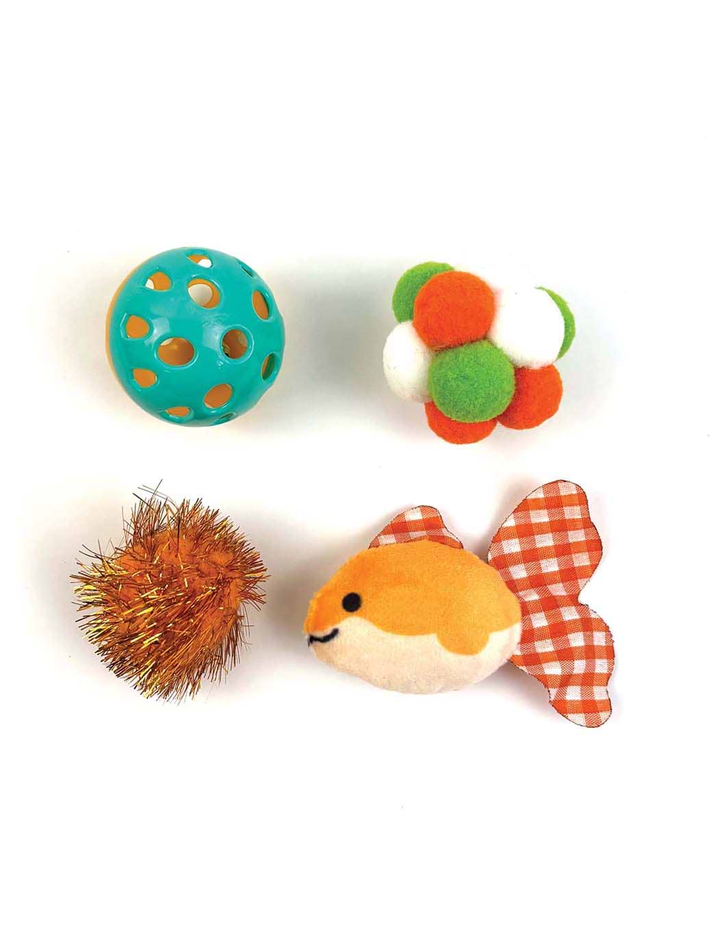Happy Pet Tabby Patch Goldfish 4-Piece Multipack