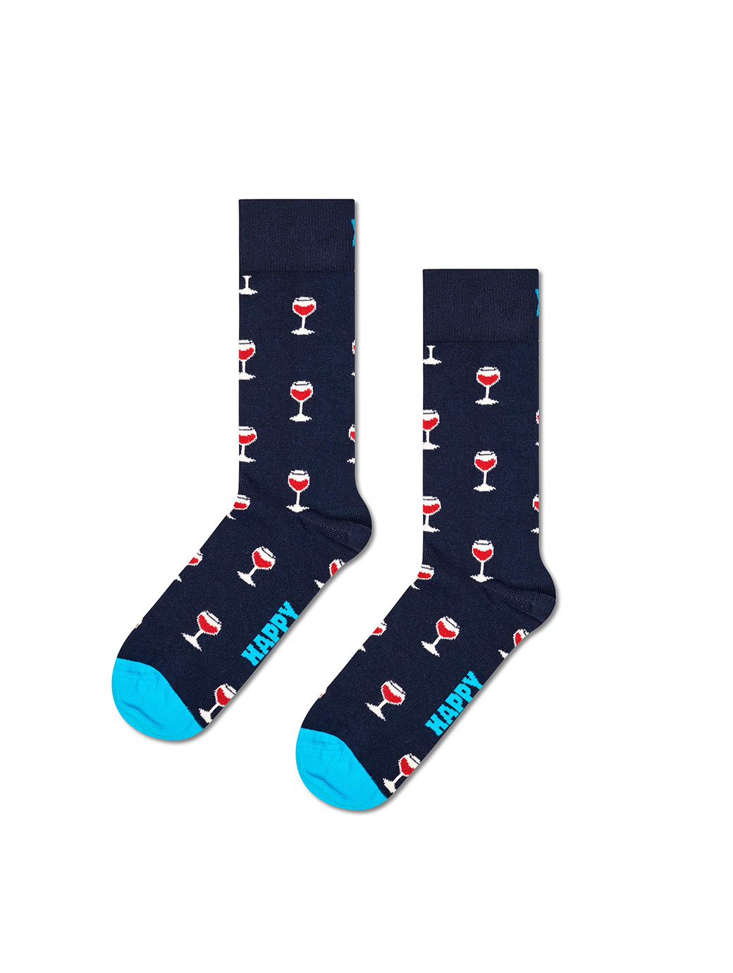 Happy Socks Glass Of Wine Sock Navy