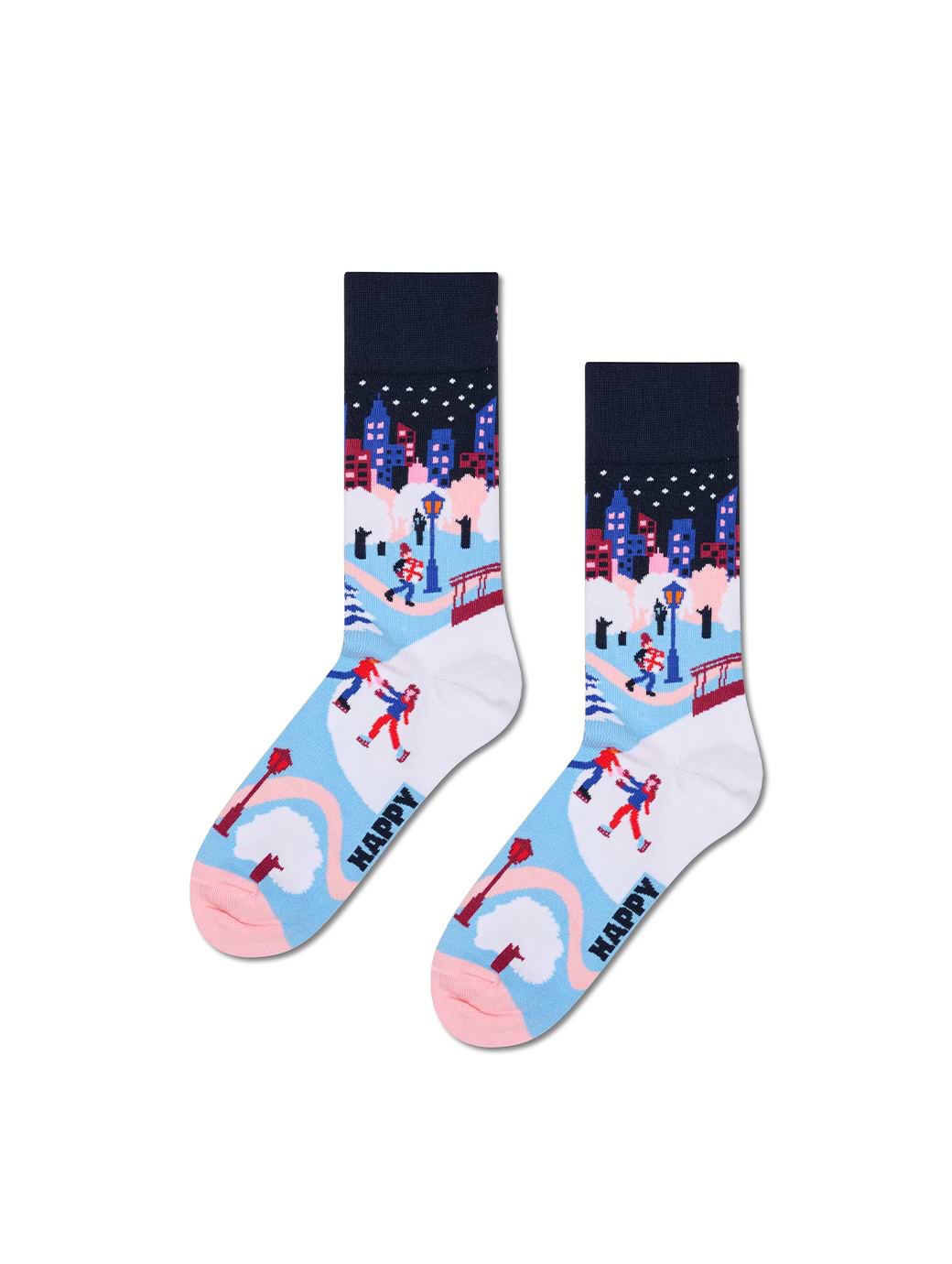 Happy Socks Ice Skating In The City Sock Light Blue