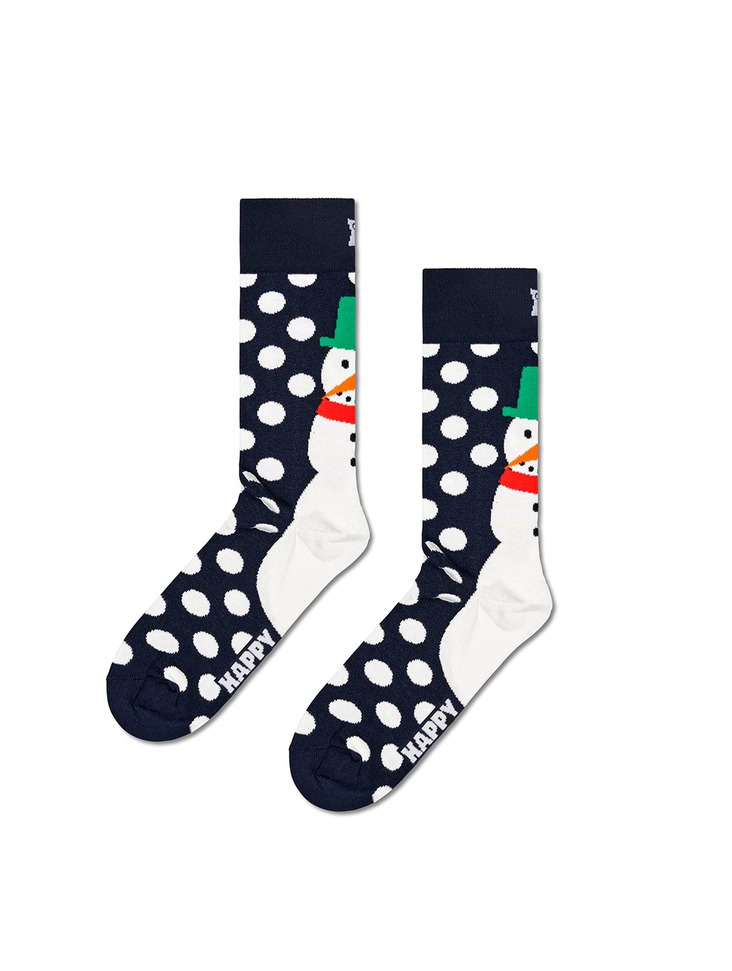 Happy Socks Jumbo Snowman Sock Navy