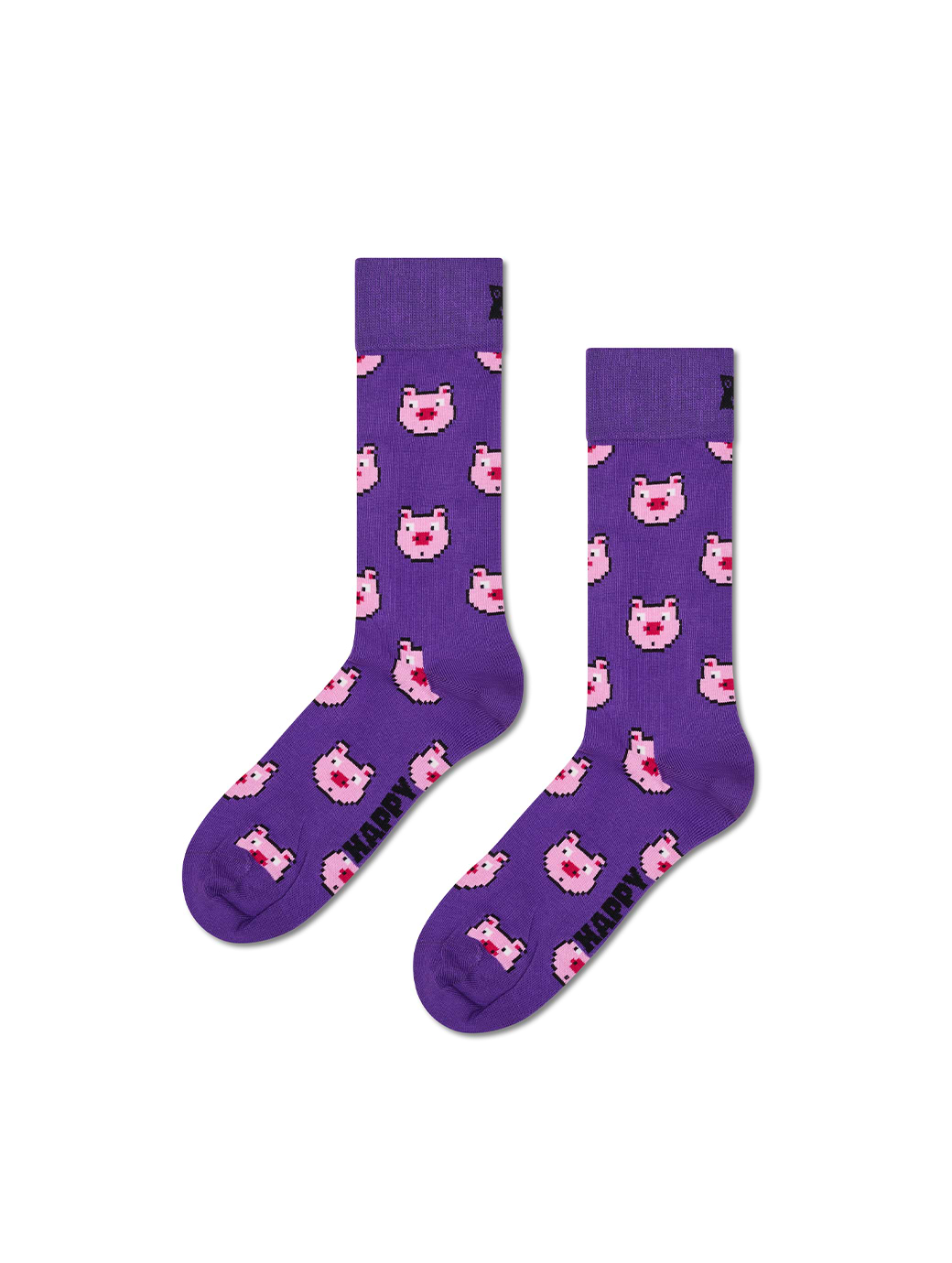 Happy Socks Pig Sock Purple