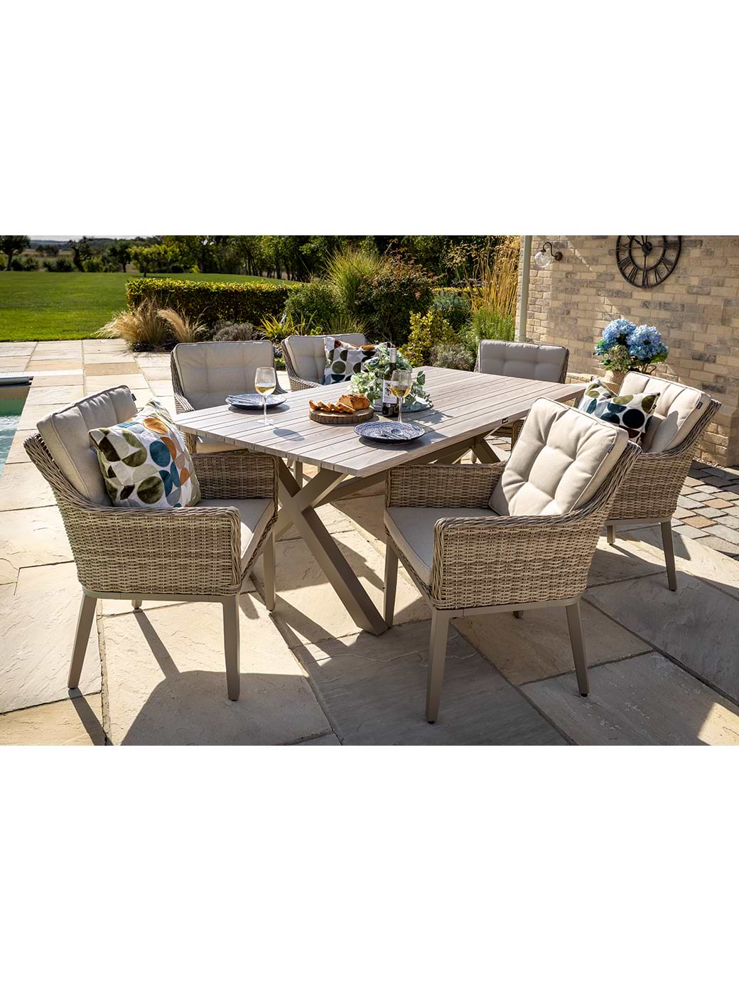 Hartman Arley 6 Seat Rectangular Set Latte