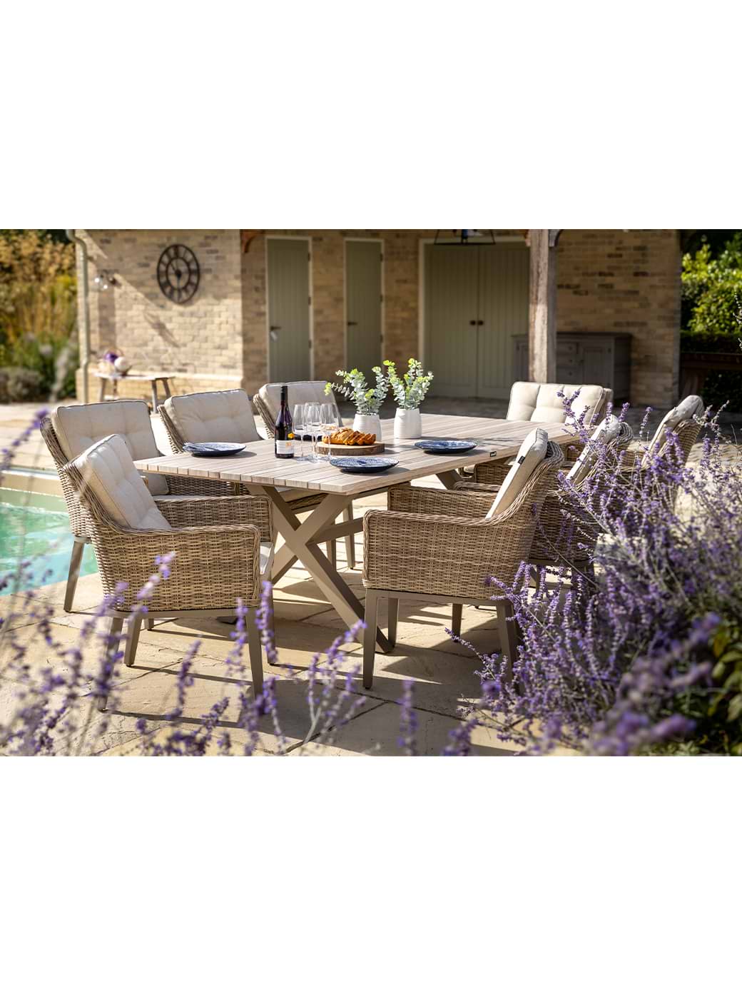 Hartman Arley 8 Seat Rectangular Set Latte