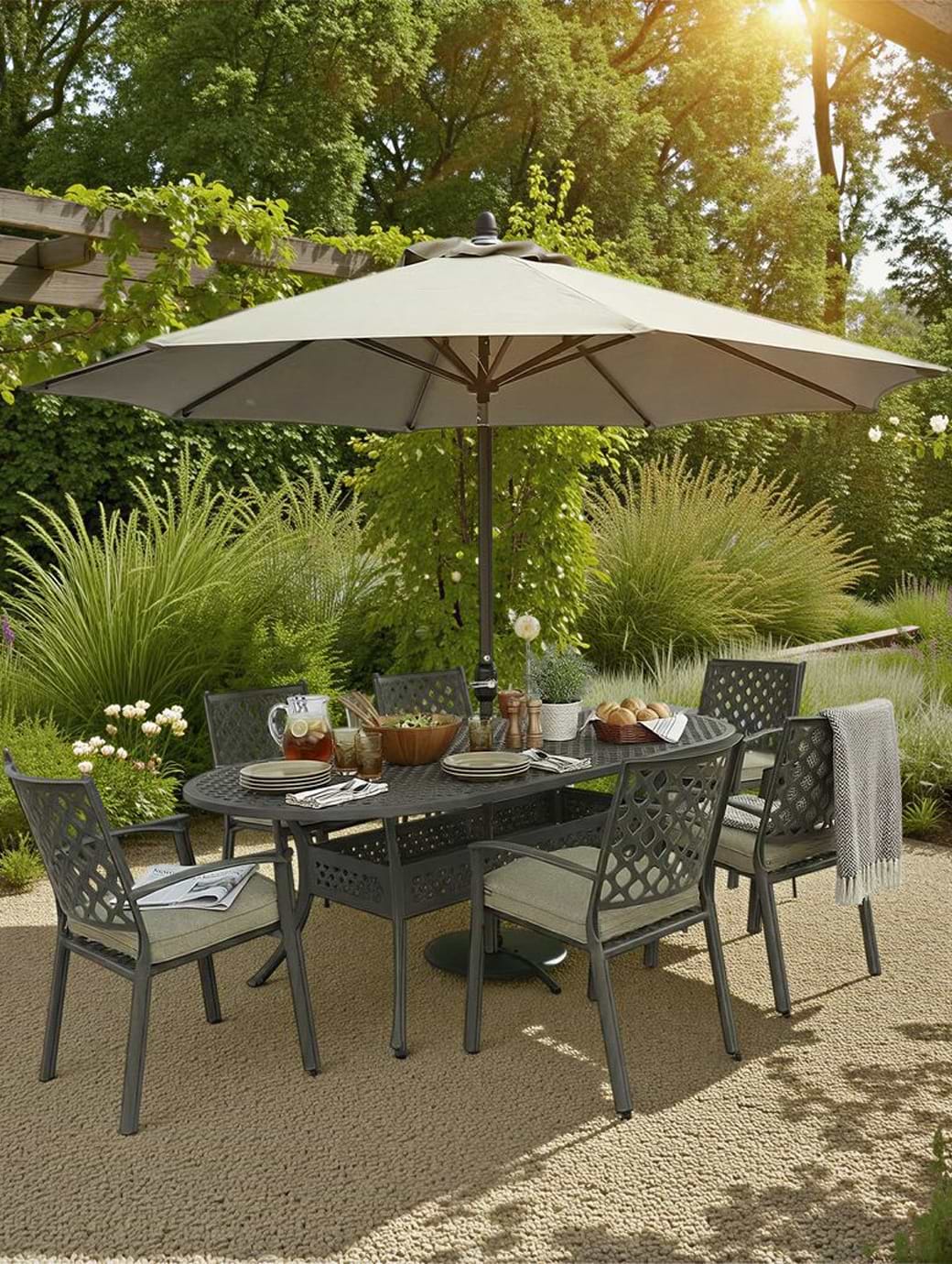 Hartman Avebury 6 Seat Oval Set Antique Moss