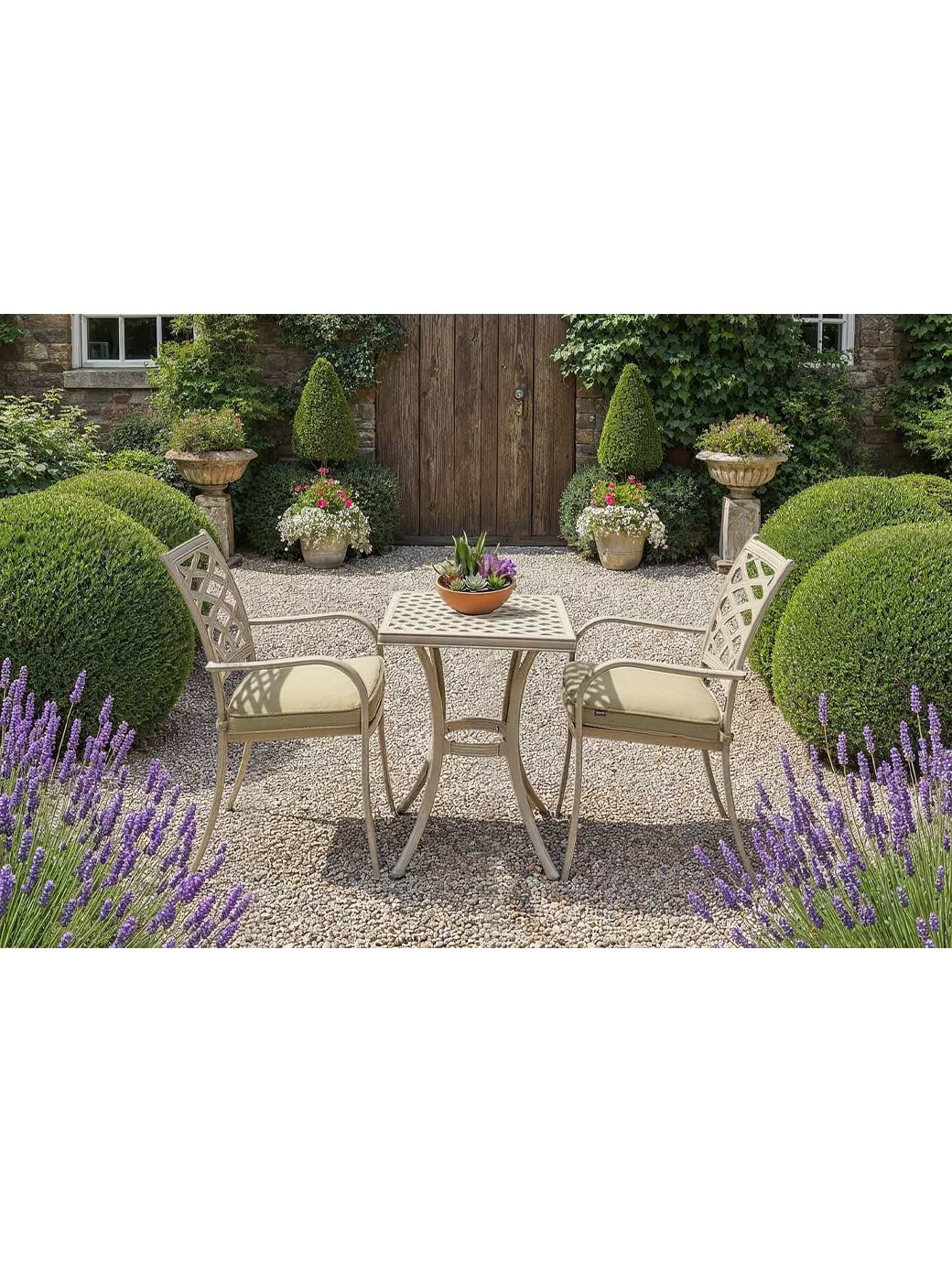 Hartman Buxton Bistro Set Maize/Wheatgrass