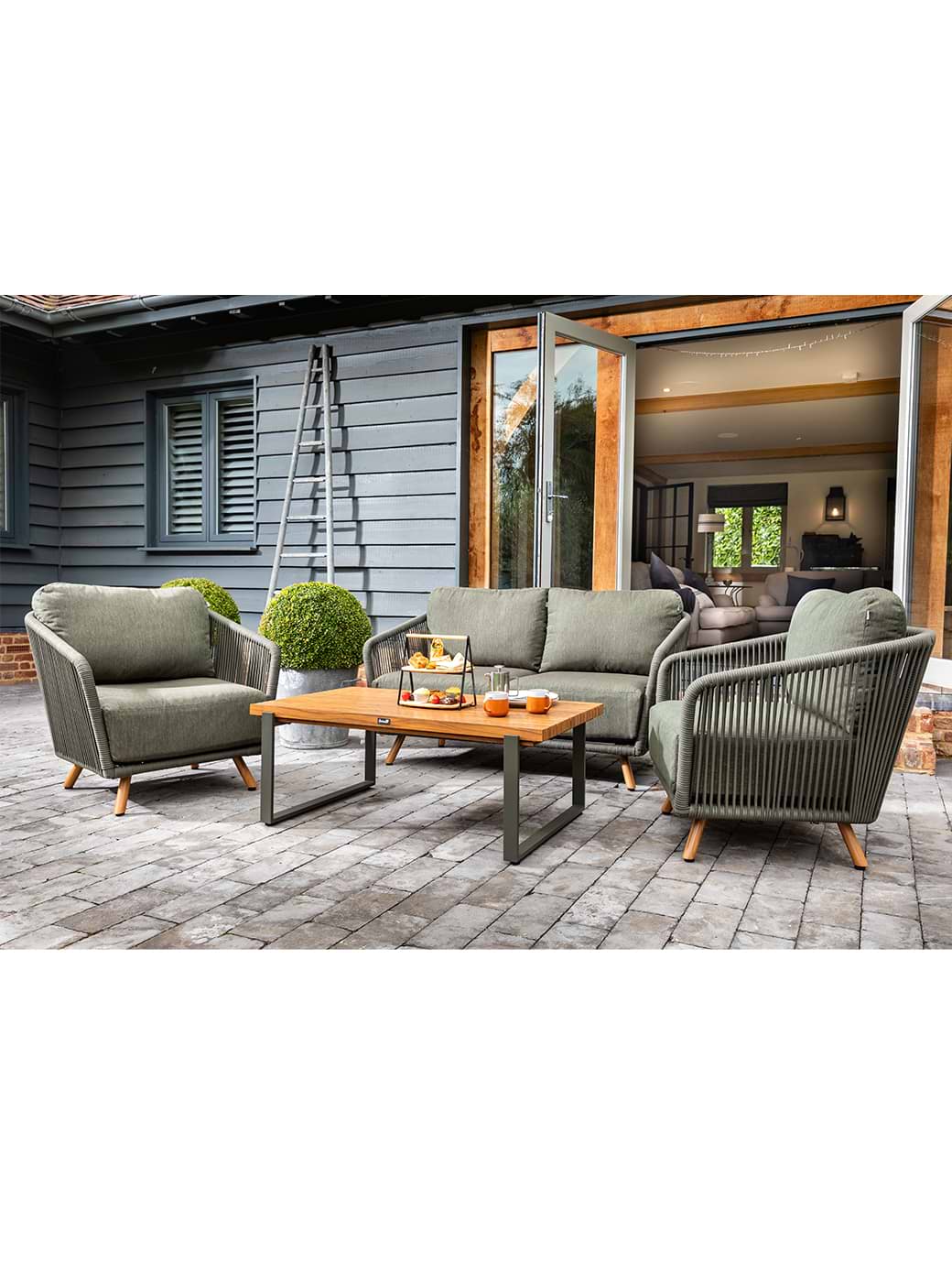 Hartman Eden 2 Seat Lounge Set Moss/Juniper/Acacia