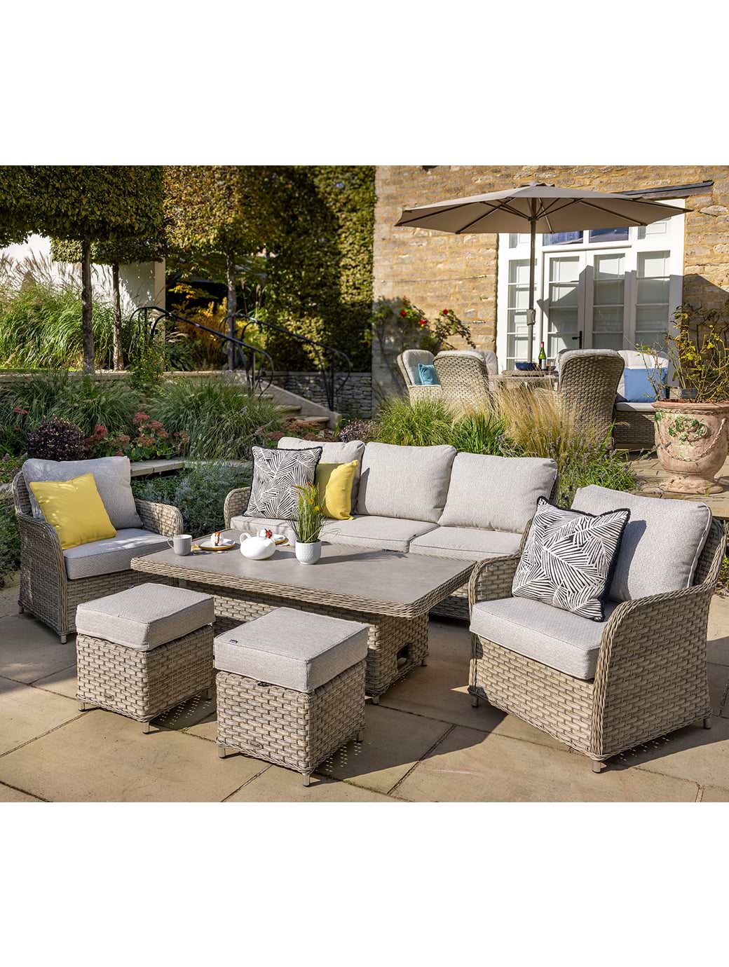 Hartman Eton 3 Seat Casual Set Beech/Oatmeal/Millstone