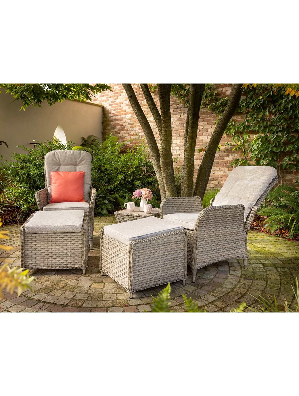 Hartman Eton Reclining Companion Set Beech/Oatmeal
