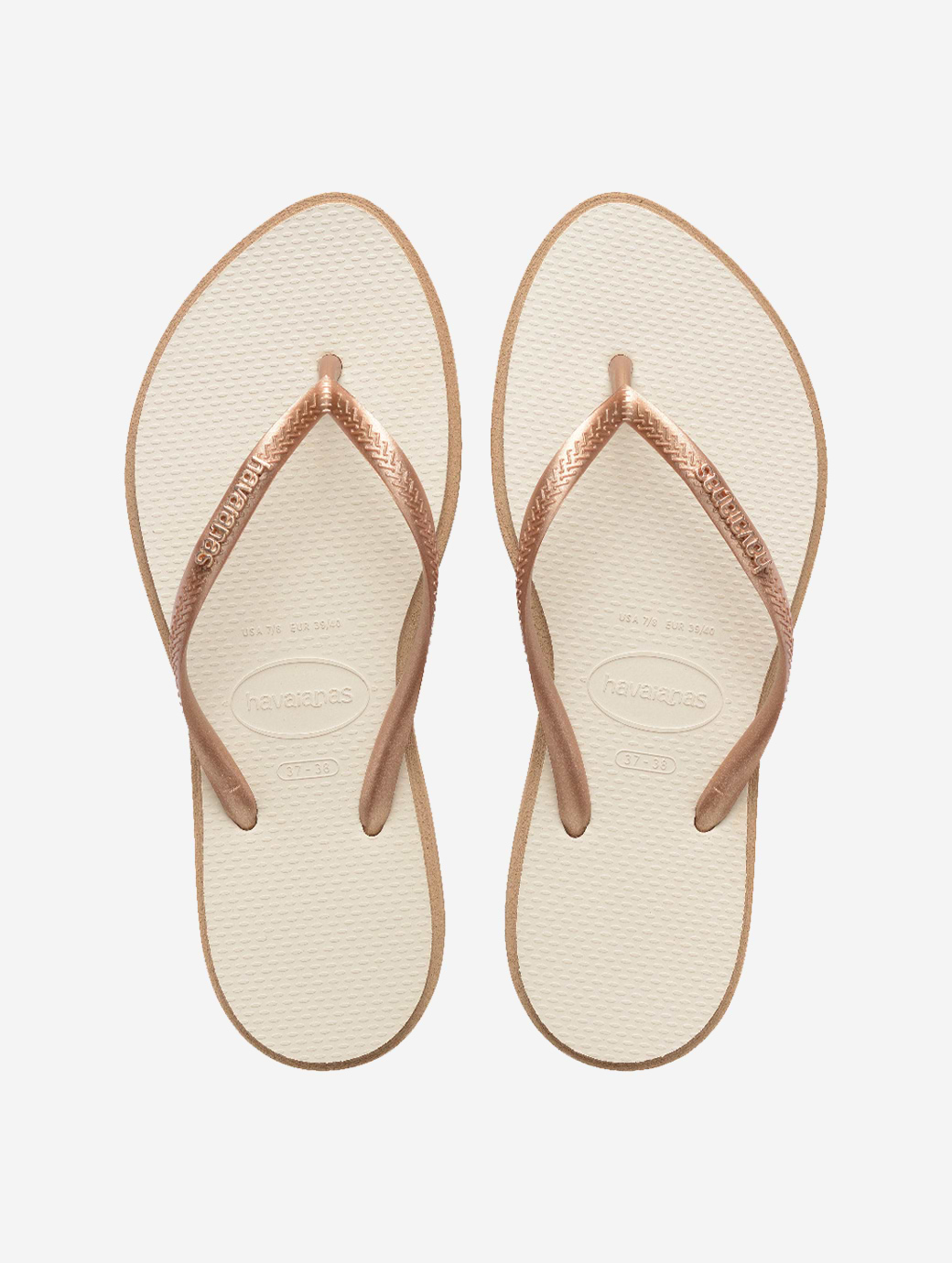 Havaianas Women's Slim Point Flip Flop Rose Gold/Beige