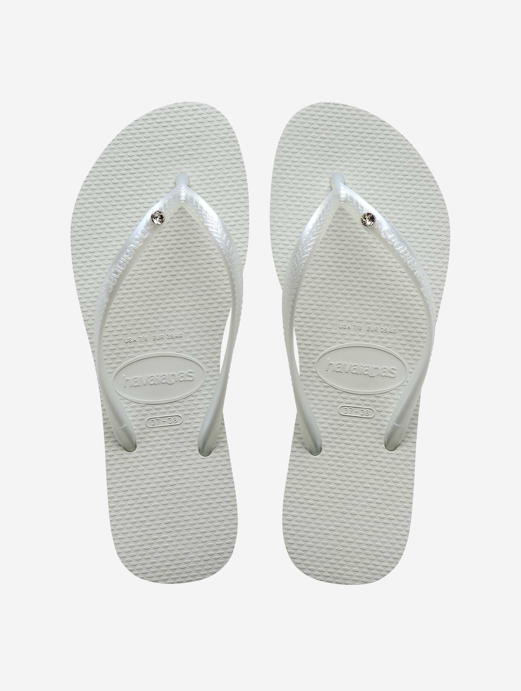 Havaianas Women's Slim Crystal Swarovski II Flip Flop White