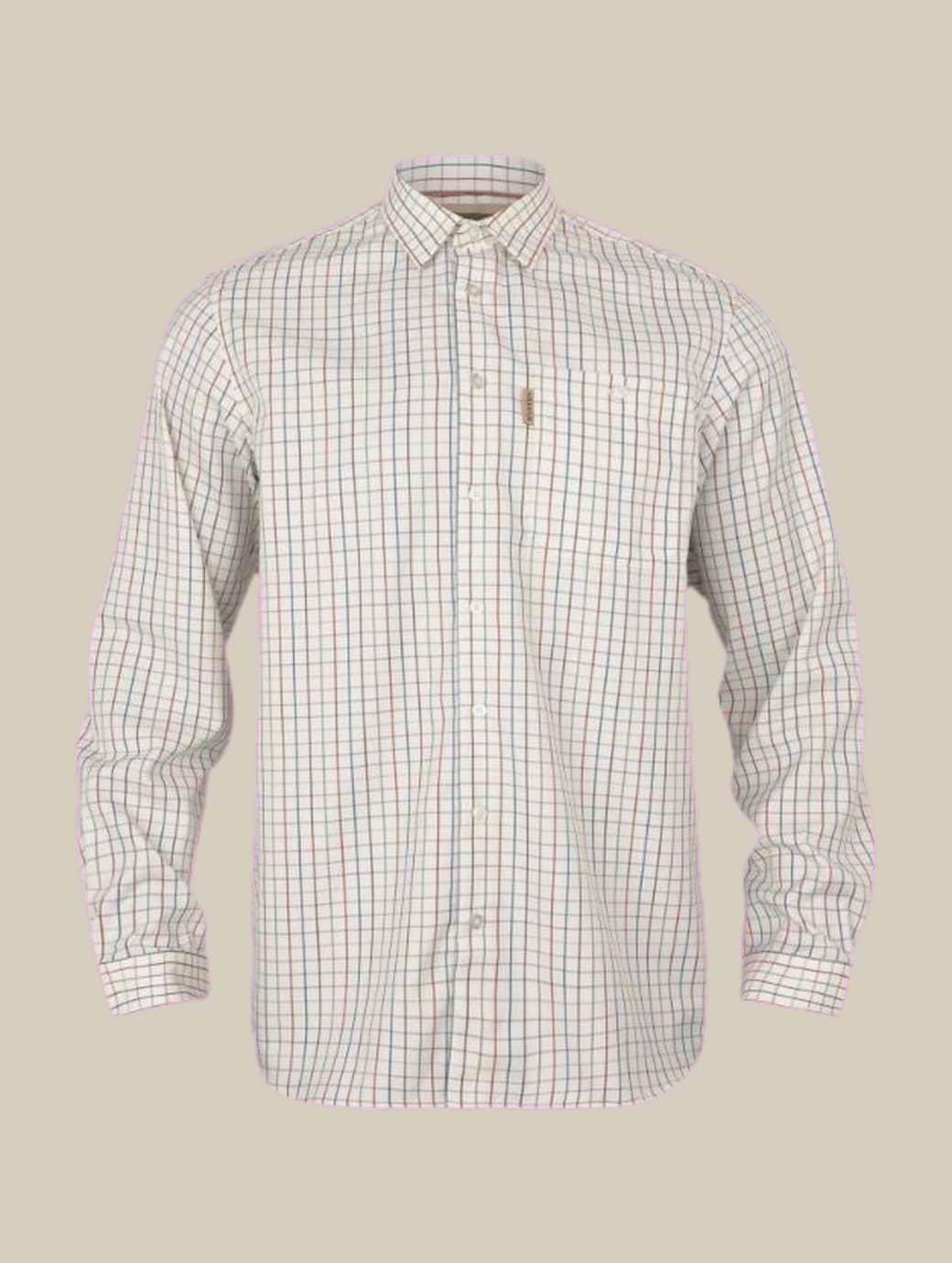 Harkila Men's Haywood Wool Blend Long Sleeve Shirt Arabian Spice Check