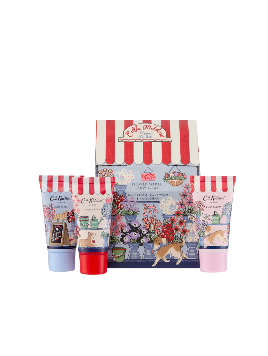 Cath Kidston - The Flower Market - Body Treats (Body Wash 30ml, Body Cream 30ml, Hand Cream 30ml)