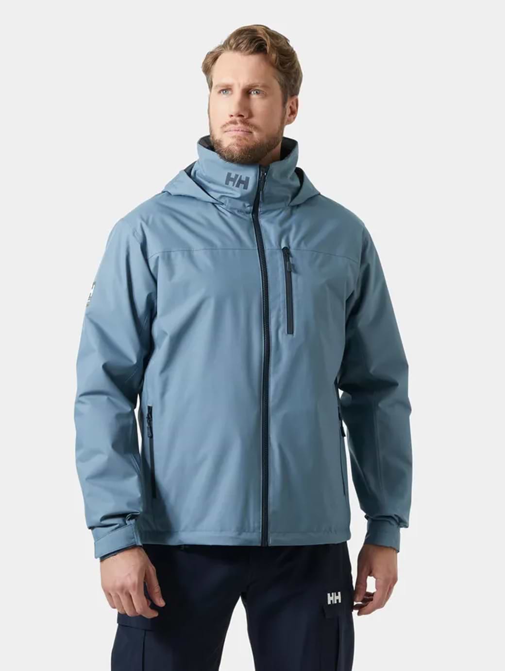 Helly Hansen Men's Crew Hooded Midlayer Jacket 2 Washed Navy