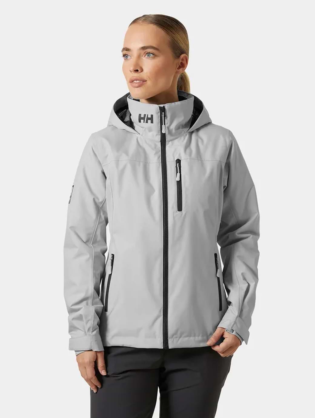 Helly Hansen Women's Crew Hooded Midlayer Jacket 2.0 Grey Fog