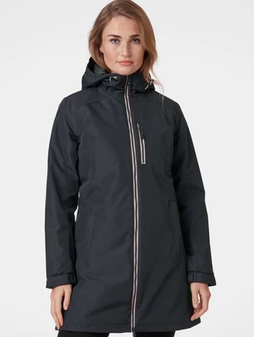 Helly hansen women's long belfast lightweight waterproof windproof breathable raincoat jacket with hood 2025