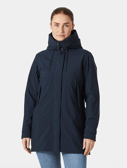 Helly Hansen Women's Victoria Insulated Mid Rain Jacket Navy