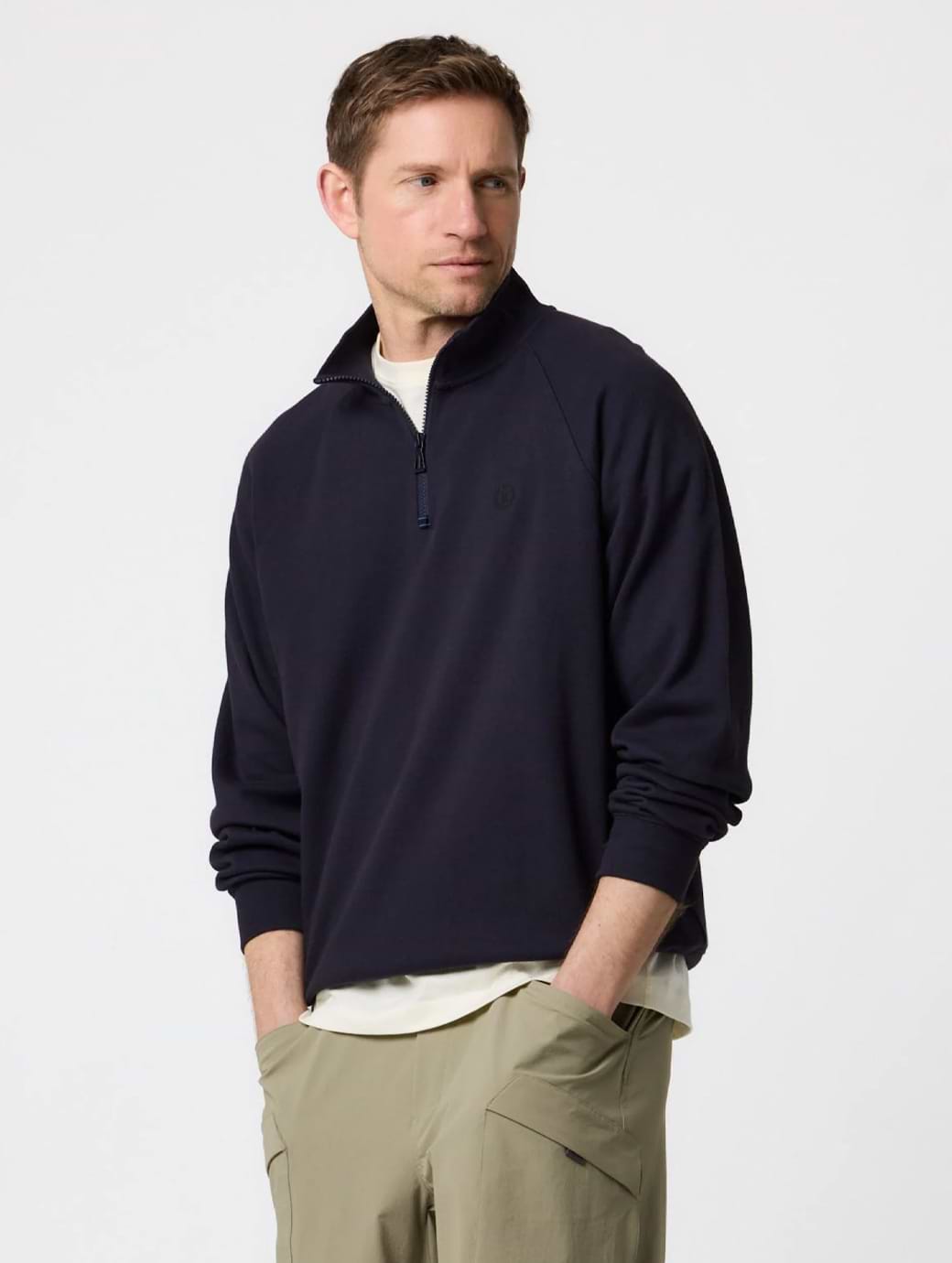 Henri-Lloyd Men's Hayle 1/4 Zip Sweat Dark Navy