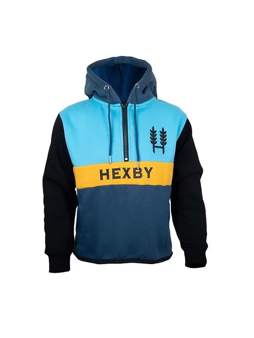 Hexby Kids Mullet Shearing Hoodie Blue/Yellow 