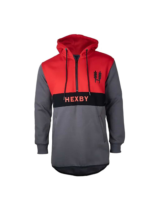 Red grey hoodie discount