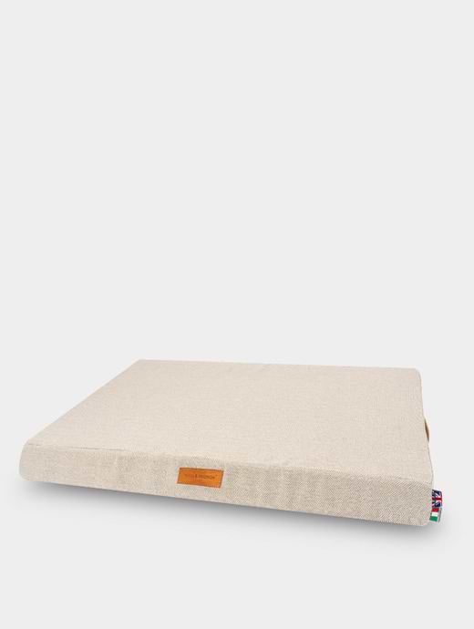 Hugo & Hudson Foam Mattress Dog Bed - Sand Herringbone
