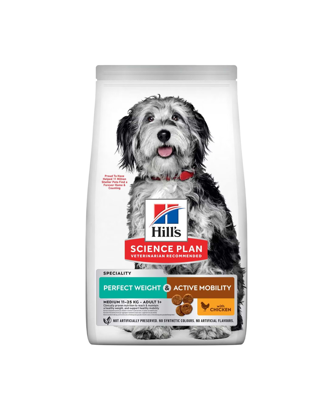Hill's Science Plan Perfect Weight & Active Mobility Adult Medium Dry Dog Food Chicken 12kg