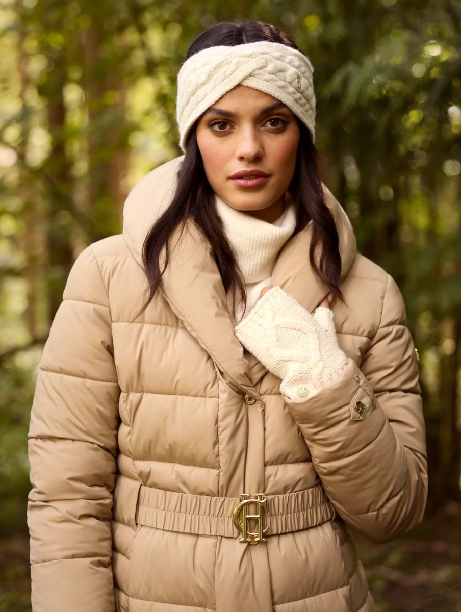 Holland Cooper Cortina Fingerless Gloves Oatmeal