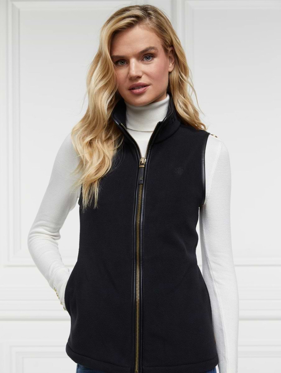 Holland Cooper Country Fleece Gilet Black