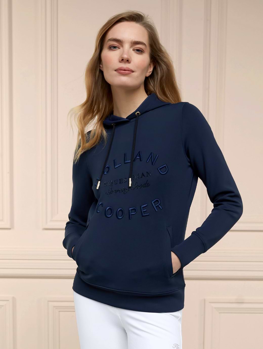 Holland Cooper Crystal Hoodie Navy