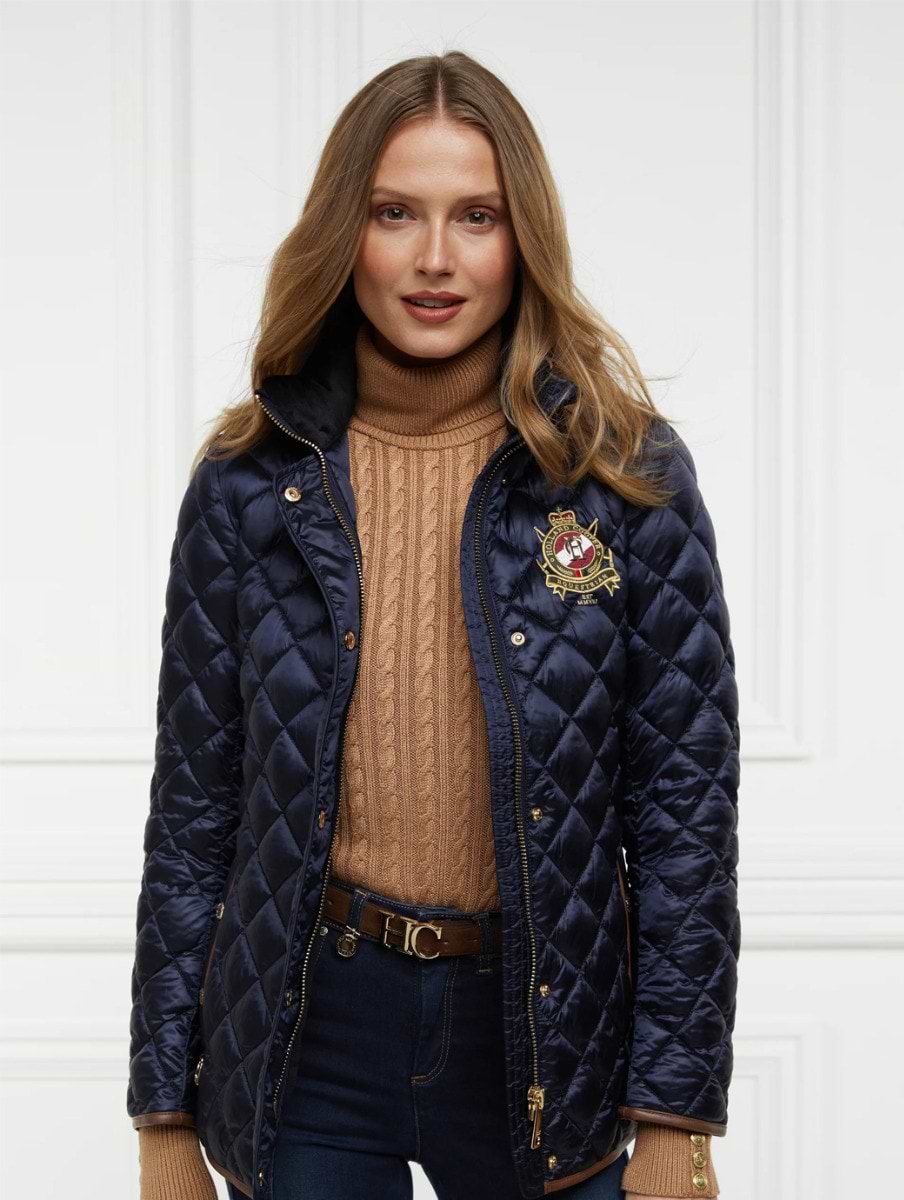 Holland Cooper Diamond Quilt Jacket Navy