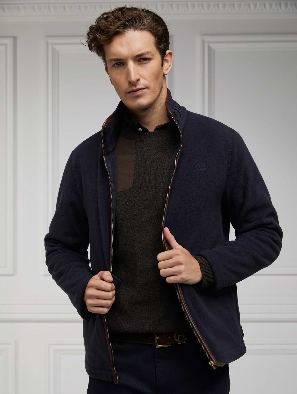 Holland Cooper Men's Country Fleece Jacket Ink Navy