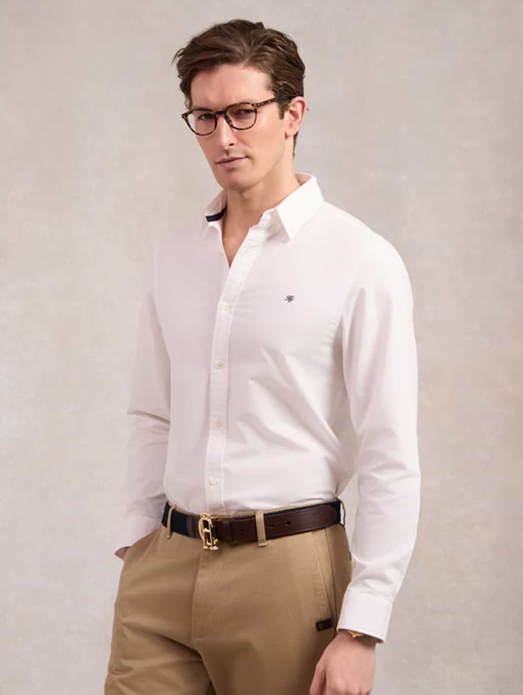 Holland Cooper Men's Classic Oxford Shirt White