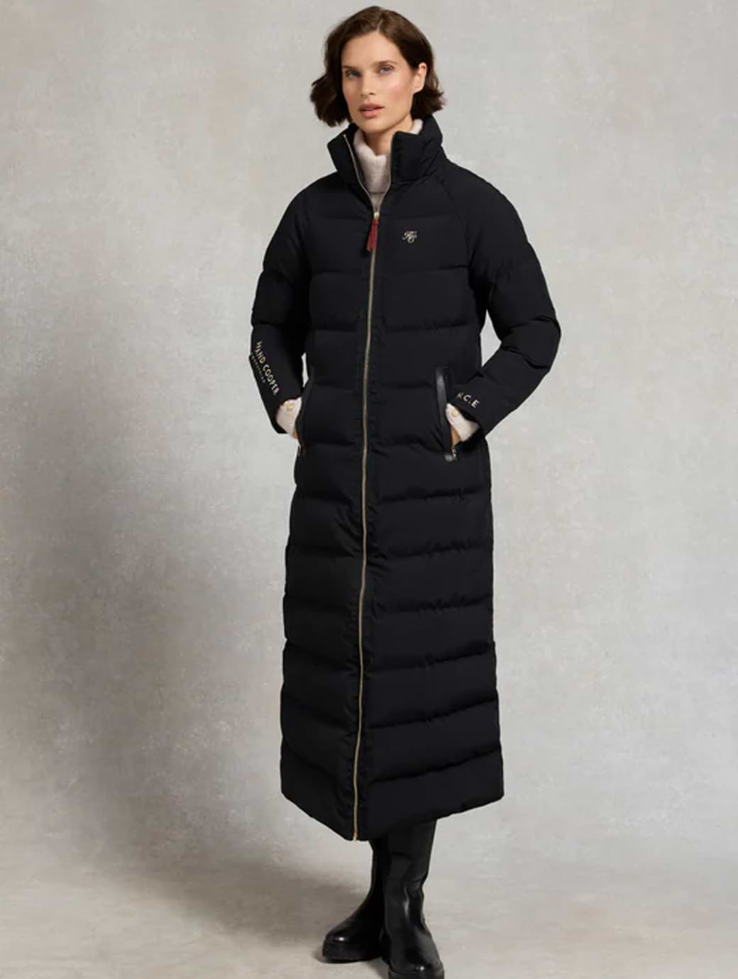 Holland Cooper Women's Chiltern Longline Yard Coat Black