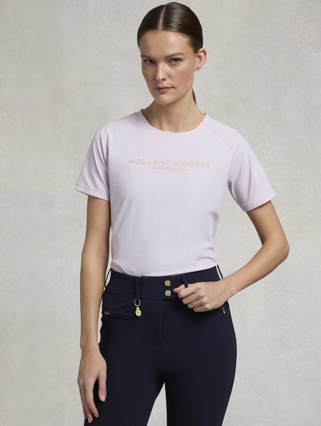 Holland Cooper Women's Chiltern Crew Neck Tee Dawn Pink