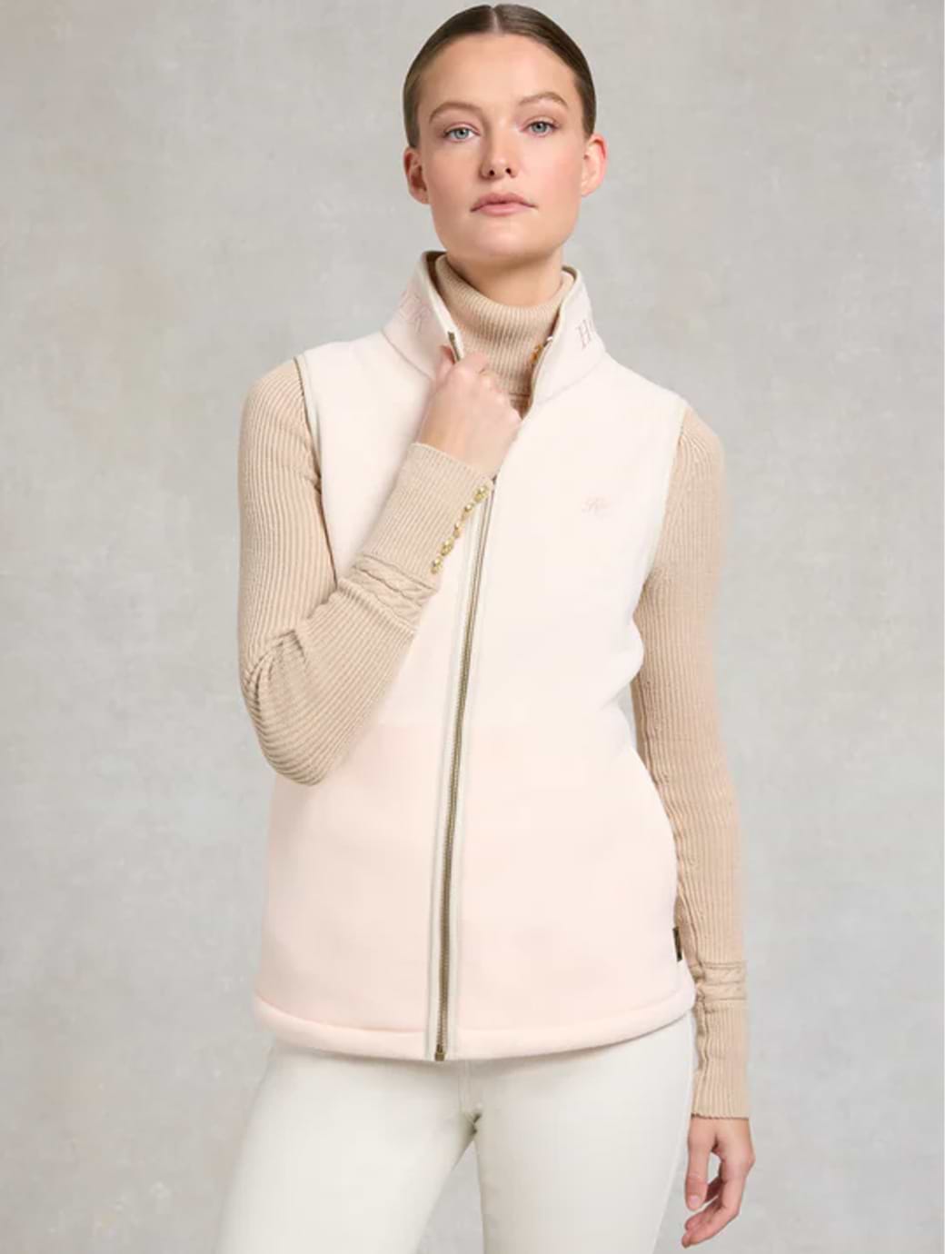 Holland Cooper Women's Country Fleece Gilet Palest Pink