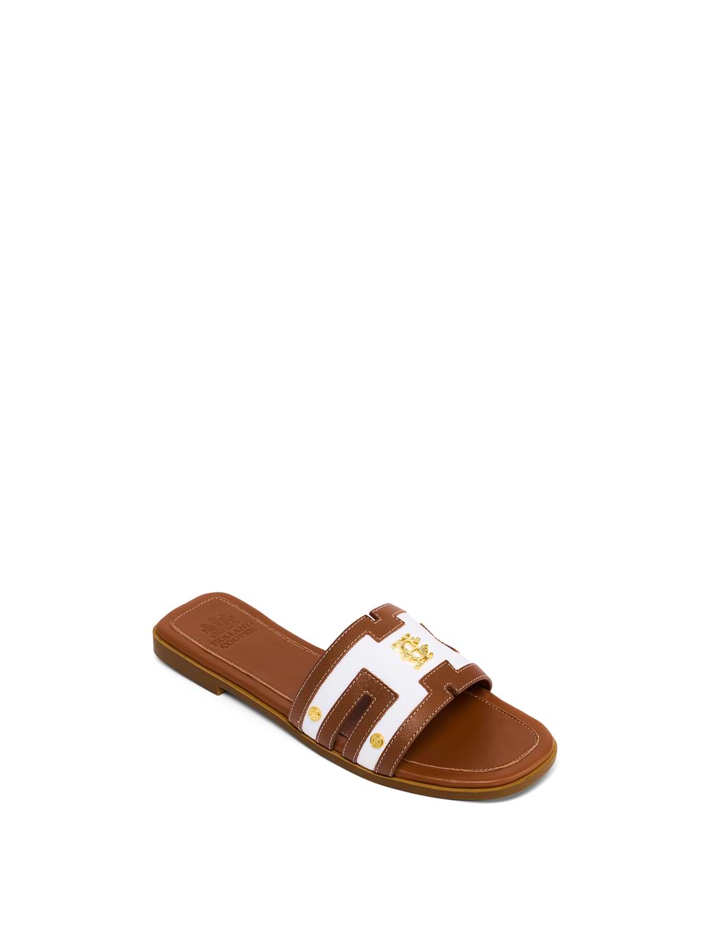 Holland Cooper Women's Heraldic Monogram Slides Natural Tan