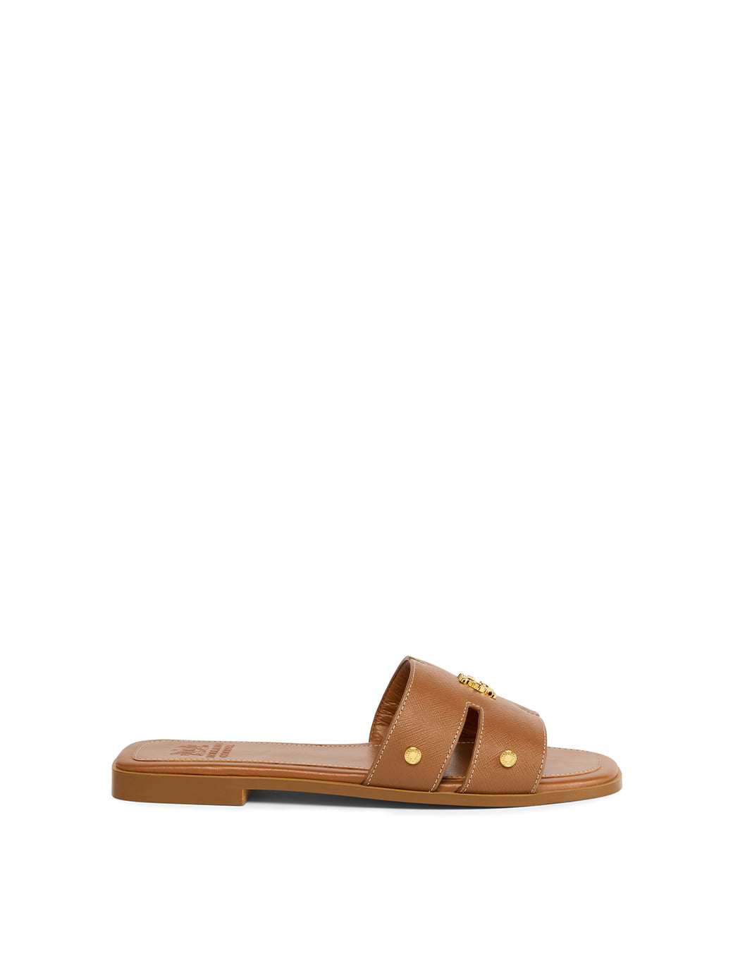 Holland Cooper Women's Heraldic Monogram Slides Tan