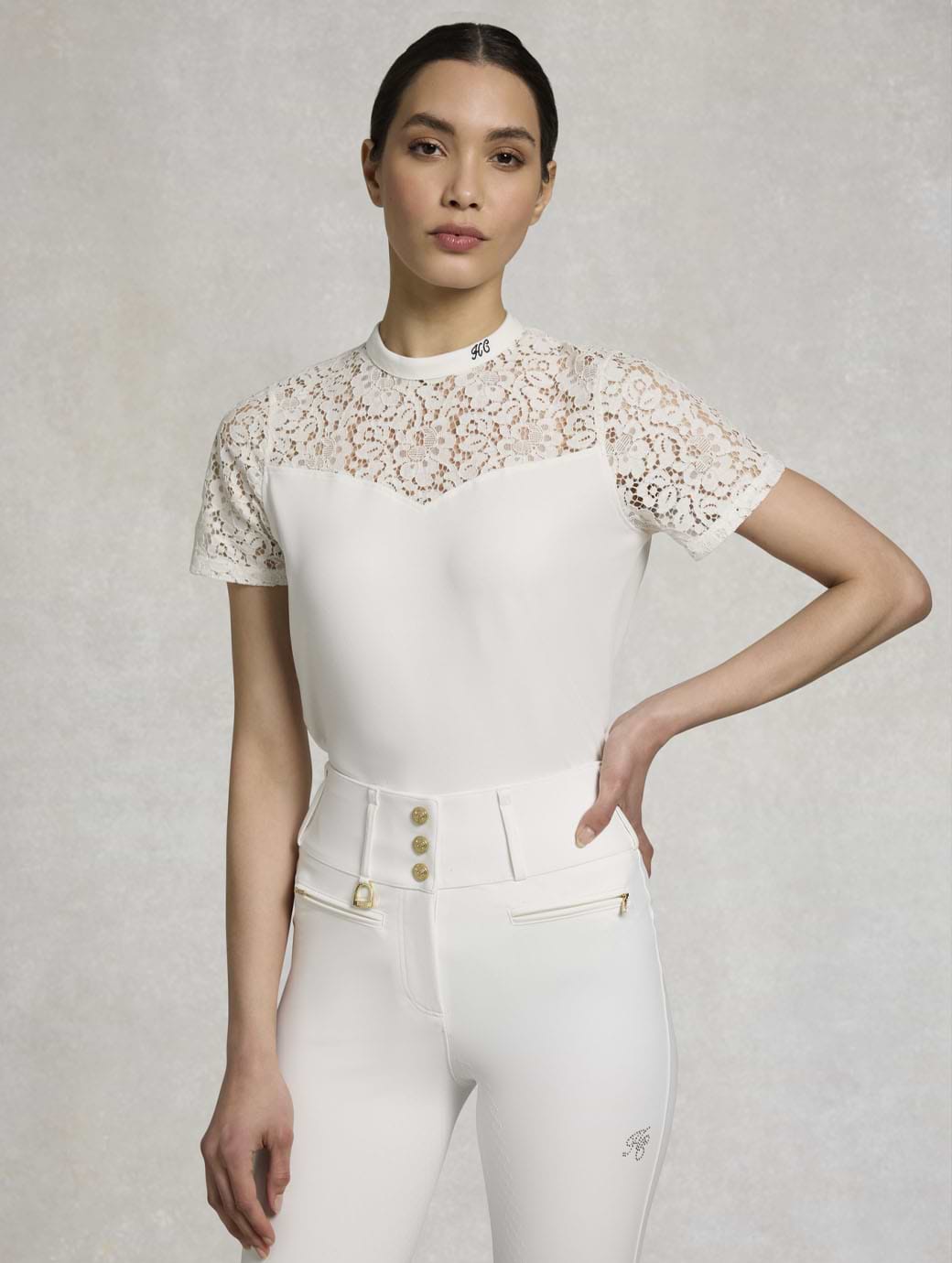 Holland Cooper Women's Lace Tee White