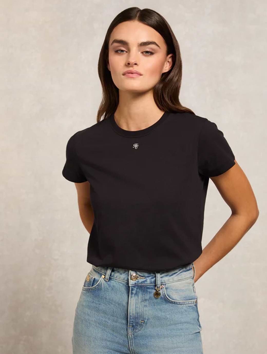 Holland Cooper Women's Monogram Tee Black