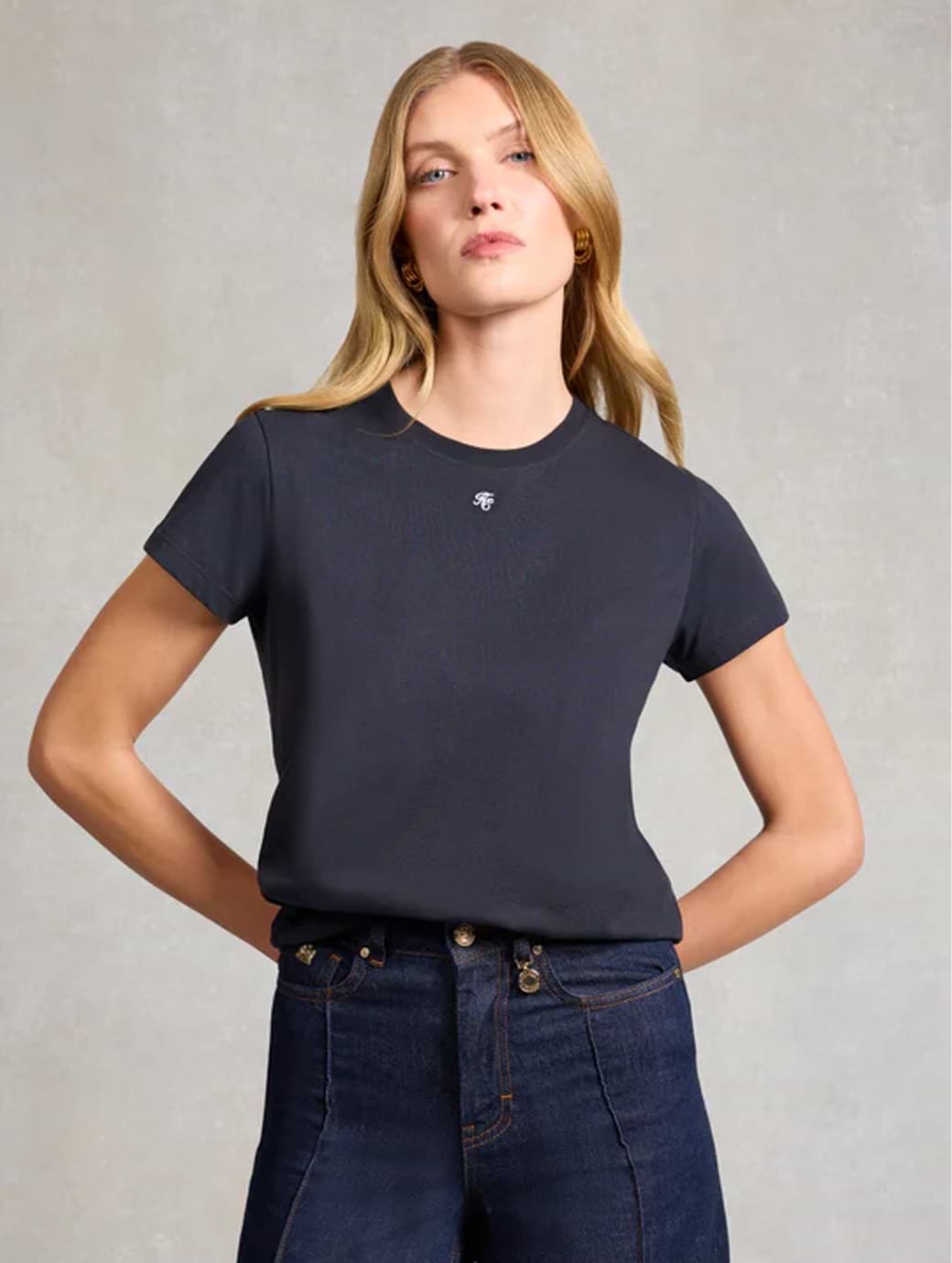 Holland Cooper Women's Monogram Tee Navy