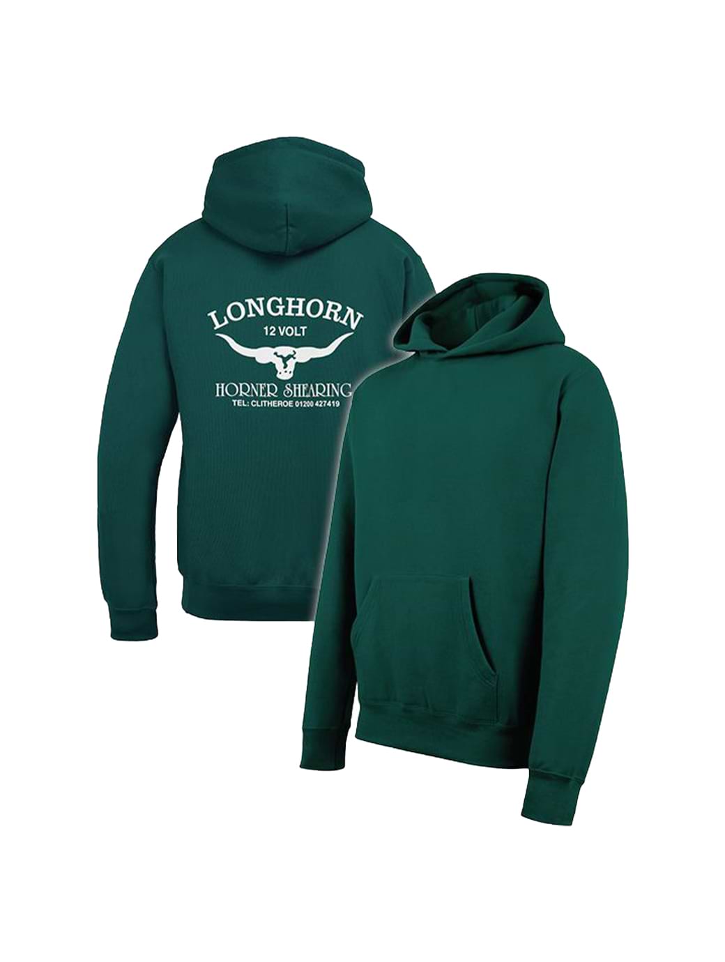 Horner Shearing Children's Longhorn Original Hoodie Green